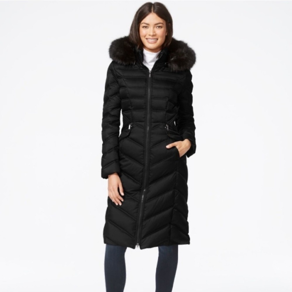 Laundry by Shelli Segal Maxi-Length, Puffer Coat